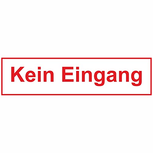 INDIGOS UG - Aluverbundplatte Schild 3mm - Hinweisschild zur Betriebskennzeichnung Kein Eingang - witterungsbeständig 25 cm x 7,00 cm - Warnung - Sicherheit - Hotel, Firma, Haus von INDIGOS UG