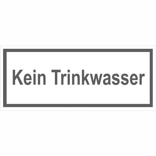 INDIGOS UG - Aluverbundplatte Schild 3mm - Hinweisschild zur Betriebskennzeichnung Kein Trinkwasser - 12,00 cm x 5,00 cm - Warnung - Sicherheit - Hotel, Firma, Haus von INDIGOS UG