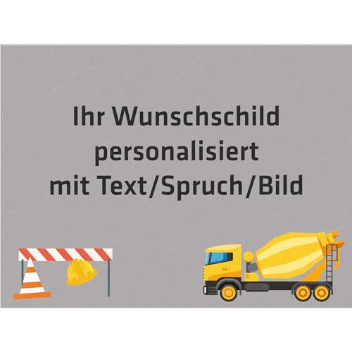 INDIGOS UG - Aluverbundplatte Schild - Beruf - Betonbauer - 20x15 cm - Firmenschild - wetterfest personalisiert mit Foto, Logo und Text - individuelle Schilder für Tür, Wand, Büro Garage von INDIGOS UG