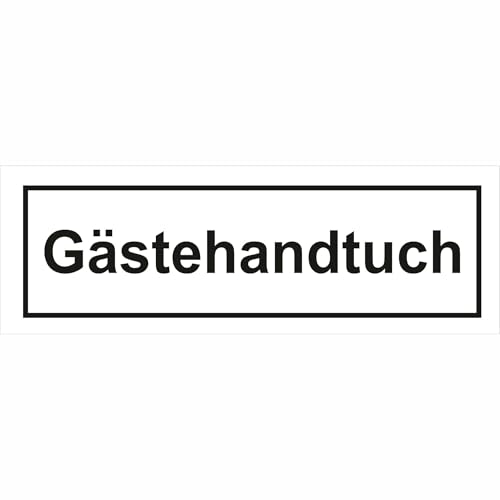 Indigos UG Aufkleber 120x40 mm - Gästehandtuch - Toilette - WC -Sauberkeit - selbstklebender Sicherheits Aufkleber für Tür oder Wand - Warnschild für Gebäude, Hotel, Büro, Firma, Haus, Praxis Indigos UG Aufkleber 120x40 mm - Gästehandtuch - Toilette - WC -Sauberkeit - selbstklebender Sicherheits Aufkleber für Tür oder Wand - Warnschild für Gebäude, Hotel, Büro, Firma, Haus, Praxis von INDIGOS UG