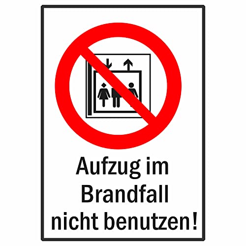 Indigos UG Aufkleber Aufzug im Brandfall nicht benutzen - Verbotsschild - 13,10x18,50 cm - selbstklebender Sicherheits Aufkleber für Tür oder Wand - Warnschild für Gebäude, Hotel, Büro, Firma Indigos UG Aufkleber Aufzug im Brandfall nicht benutzen - Verbotsschild - 13,10x18,50 cm - selbstklebender Sicherheits Aufkleber für Tür oder Wand - Warnschild für Gebäude, Hotel, Büro, Firma von INDIGOS UG
