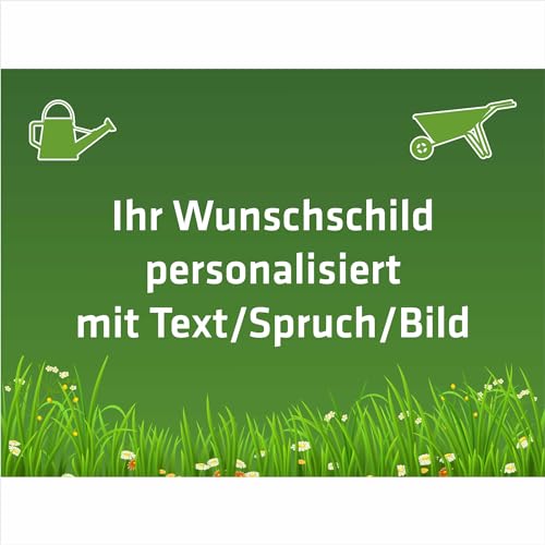 INDIGOS UG - Aufkleber - Beruf - Gärtner - 20x15 cm - Firmenschild - wetterfest personalisiert mit Foto, Logo und Text - individueller Sticker für Tür, Wand, Büro Garage von INDIGOS UG