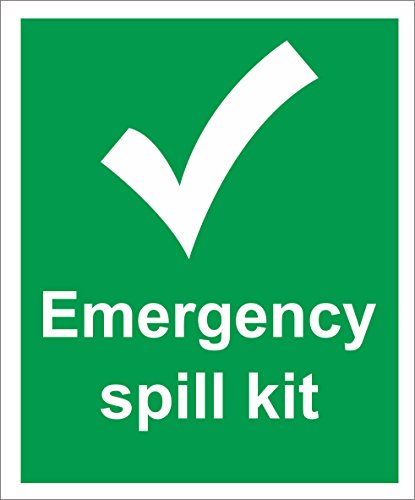 INDIGOS UG - Aufkleber - Sicherheit - Warnung - Emergency Spill Kit Zeichen 200mmx166mm von INDIGOS UG