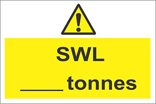 Indigos UG Aufkleber Safe Working Load (Tonnes) 200mmx 150mm - Sticker Büro - Firma - Schule von INDIGOS UG