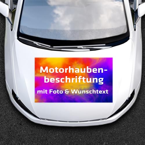 INDIGOS UG - Aufkleber selbst gestalten - Autoaufkleber mit Wunschtext oder Wunschmotiv - Foto - Domain Beschriftung Schriftzug - Schriftzug Aufkleber Wunschtext - bis 120 cm - Motorhaube von INDIGOS UG