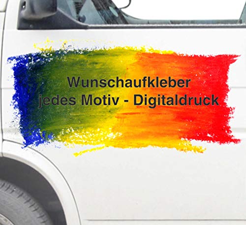 INDIGOS UG - Aufkleber selbst gestalten - Autoaufkleber mit Wunschtext oder Wunschmotiv - Foto - Domain Beschriftung Schriftzug - Schriftzug Aufkleber Wunschtext - bis 160 cm - Name Schriftzug von INDIGOS UG
