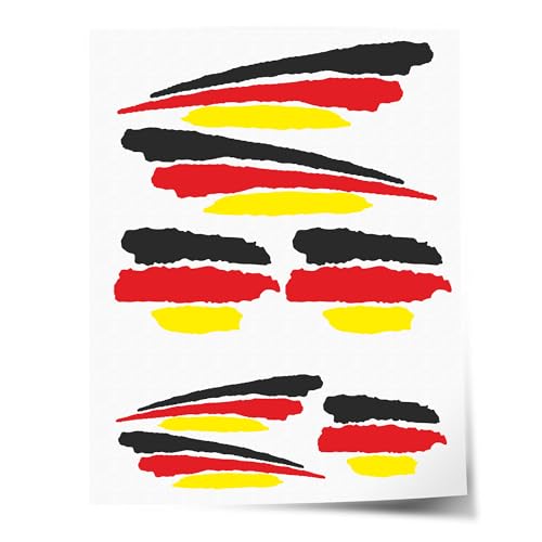 Indigos UG Aufkleber Deutschland - 7 Autoaufkleber - Flagge - Fahne mit 3 Streifen - selbstklebende Fahnen für Heckscheibe, Modellbau, Sport, Motorrad, Auto, Tuning, Fenster, Kofferraum Indigos UG Aufkleber Deutschland - 7 Autoaufkleber - Flagge - Fahne mit 3 Streifen - selbstklebende Fahnen für Heckscheibe, Modellbau, Sport, Motorrad, Auto, Tuning, Fenster, Kofferraum von INDIGOS UG