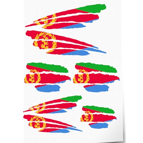 Indigos UG Aufkleber Eritrea - 7 Autoaufkleber - Flagge - Fahne mit 3 Streifen - selbstklebende Fahnen für Heckscheibe, Modellbau, Sport, Motorrad, Auto, Tuning, Fenster, Kofferraum Indigos UG Aufkleber Eritrea - 7 Autoaufkleber - Flagge - Fahne mit 3 Streifen - selbstklebende Fahnen für Heckscheibe, Modellbau, Sport, Motorrad, Auto, Tuning, Fenster, Kofferraum von INDIGOS UG