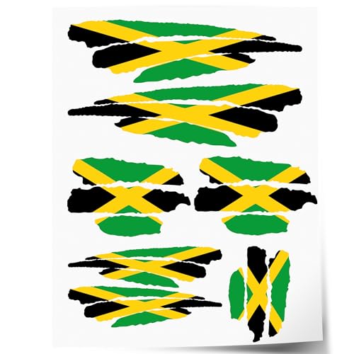 Indigos UG Aufkleber Jamaika - 7 Autoaufkleber - Flagge - Fahne mit 3 Streifen - selbstklebende Fahnen für Heckscheibe, Modellbau, Sport, Motorrad, Auto, Tuning, Fenster, Kofferraum Indigos UG Aufkleber Jamaika - 7 Autoaufkleber - Flagge - Fahne mit 3 Streifen - selbstklebende Fahnen für Heckscheibe, Modellbau, Sport, Motorrad, Auto, Tuning, Fenster, Kofferraum von INDIGOS UG