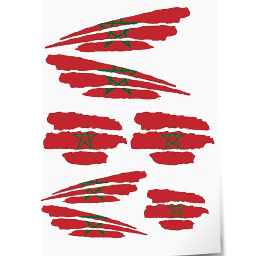 Indigos UG Aufkleber Marokko - 7 Autoaufkleber - Flagge - Fahne mit 3 Streifen - selbstklebende Fahnen für Heckscheibe, Modellbau, Sport, Motorrad, Auto, Tuning, Fenster, Kofferraum Indigos UG Aufkleber Marokko - 7 Autoaufkleber - Flagge - Fahne mit 3 Streifen - selbstklebende Fahnen für Heckscheibe, Modellbau, Sport, Motorrad, Auto, Tuning, Fenster, Kofferraum von INDIGOS UG