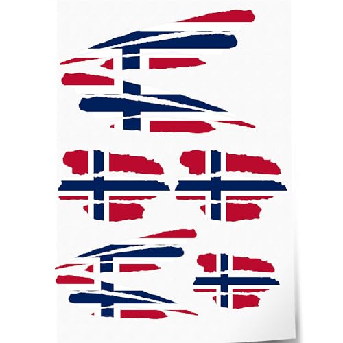 Indigos UG Aufkleber Norwegen - 7 Autoaufkleber - Flagge - Fahne mit 3 Streifen - selbstklebende Fahnen für Heckscheibe, Modellbau, Sport, Motorrad, Auto, Tuning, Fenster, Kofferraum Indigos UG Aufkleber Norwegen - 7 Autoaufkleber - Flagge - Fahne mit 3 Streifen - selbstklebende Fahnen für Heckscheibe, Modellbau, Sport, Motorrad, Auto, Tuning, Fenster, Kofferraum von INDIGOS UG