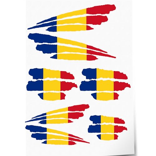 Indigos UG Aufkleber Rumänien - 7 Autoaufkleber - Flagge - Fahne mit 3 Streifen - selbstklebende Fahnen für Heckscheibe, Modellbau, Sport, Motorrad, Auto, Tuning, Fenster, Kofferraum Indigos UG Aufkleber Rumänien - 7 Autoaufkleber - Flagge - Fahne mit 3 Streifen - selbstklebende Fahnen für Heckscheibe, Modellbau, Sport, Motorrad, Auto, Tuning, Fenster, Kofferraum von INDIGOS UG