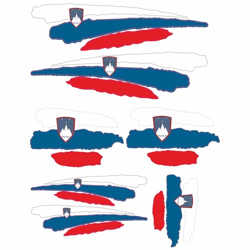 Indigos UG Aufkleber Slowenien - 7 Autoaufkleber - Flagge - Fahne mit 3 Streifen - selbstklebende Fahnen für Heckscheibe, Modellbau, Sport, Motorrad, Auto, Tuning, Fenster, Kofferraum Indigos UG Aufkleber Slowenien - 7 Autoaufkleber - Flagge - Fahne mit 3 Streifen - selbstklebende Fahnen für Heckscheibe, Modellbau, Sport, Motorrad, Auto, Tuning, Fenster, Kofferraum von INDIGOS UG