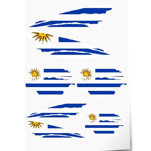 Indigos UG Aufkleber Uruguay - 7 Autoaufkleber - Flagge - Fahne mit 3 Streifen - selbstklebende Fahnen für Heckscheibe, Modellbau, Sport, Motorrad, Auto, Tuning, Fenster, Kofferraum Indigos UG Aufkleber Uruguay - 7 Autoaufkleber - Flagge - Fahne mit 3 Streifen - selbstklebende Fahnen für Heckscheibe, Modellbau, Sport, Motorrad, Auto, Tuning, Fenster, Kofferraum von INDIGOS UG