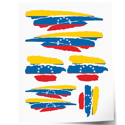 Indigos UG Aufkleber Venezuela - 7 Autoaufkleber - Flagge - Fahne mit 3 Streifen - selbstklebende Fahnen für Heckscheibe, Modellbau, Sport, Motorrad, Auto, Tuning, Fenster, Kofferraum Indigos UG Aufkleber Venezuela - 7 Autoaufkleber - Flagge - Fahne mit 3 Streifen - selbstklebende Fahnen für Heckscheibe, Modellbau, Sport, Motorrad, Auto, Tuning, Fenster, Kofferraum von INDIGOS UG