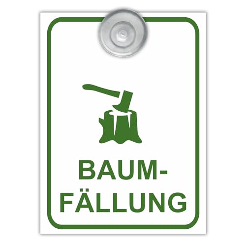 Indigos UG - Schild Baumfällung - 9x12 cm - Aluverbundplatte mit Saugnapf - Innenbefestigung für Ihr Auto - UV-Beständig - Einsatzschild - Hinweisschild - Warnschild Indigos UG - Schild Baumfällung - 9x12 cm - Aluverbundplatte mit Saugnapf - Innenbefestigung für Ihr Auto - UV-Beständig - Einsatzschild - Hinweisschild - Warnschild von INDIGOS UG