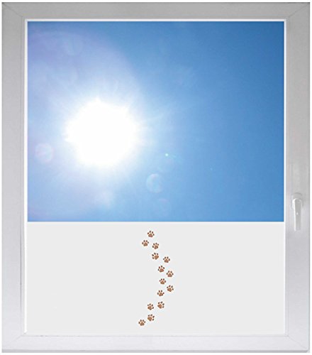INDIGOS UG - Fensterfolie Blickdicht Hund liefert - 800x500mm - Sonnenschutzfolie Fenster - Sichtschutzfolie Fenster Bad, Küche, Fenster, Milchglasfolie von INDIGOS UG