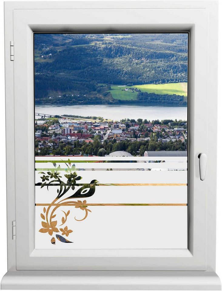 INDIGOS UG Fensterfolie Tauben Glasdekorfolie – Sicht- & Sonnenschutz für Fenster von INDIGOS UG