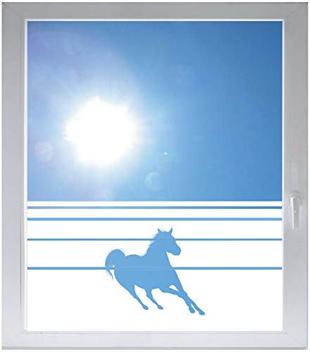 INDIGOS UG Sichtschutzfolie Glasdekorfolie Fensterfolie mit Motiv satiniert Blickdicht - w617 Pferd - 1000 mm Länge - 500 mm Höhe Streifen - selbstklebend - matt - für Fenster INDIGOS UG Sichtschutzfolie Glasdekorfolie Fensterfolie mit Motiv satiniert Blickdicht - w617 Pferd - 1000 mm Länge - 500 mm Höhe Streifen - selbstklebend - matt - für Fenster von INDIGOS UG