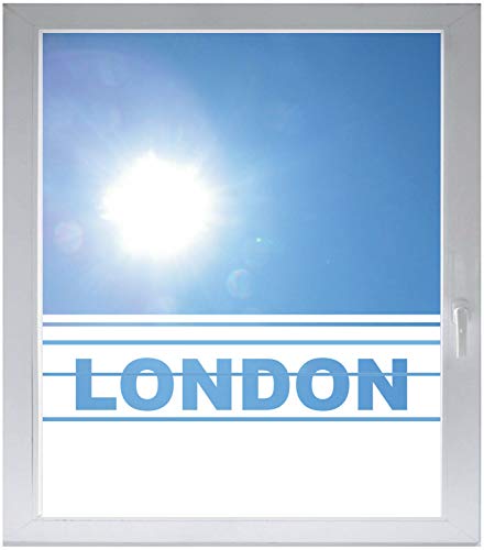 INDIGOS UG Sichtschutzfolie Glasdekorfolie Fensterfolie mit Motiv satiniert Blickdicht - w540 Stadtname - Stadt London - 1000 mm Länge - 500 mm Höhe Streifen - selbstklebend - matt INDIGOS UG Sichtschutzfolie Glasdekorfolie Fensterfolie mit Motiv satiniert Blickdicht - w540 Stadtname - Stadt London - 1000 mm Länge - 500 mm Höhe Streifen - selbstklebend - matt von INDIGOS UG