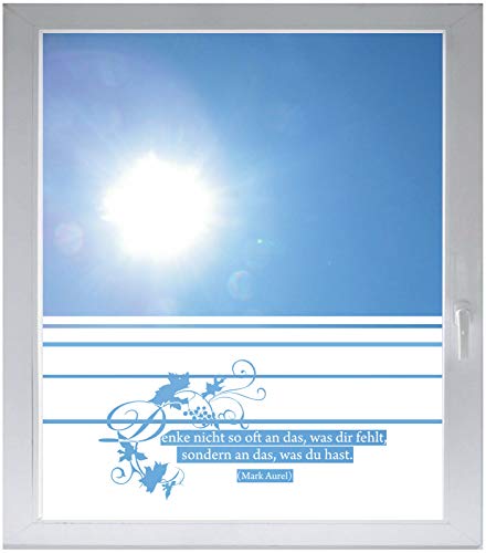 INDIGOS UG Sichtschutzfolie Glasdekorfolie Fensterfolie mit Motiv satiniert Blickdicht - w179 Zitate Marc Aurel - 1000 mm Länge - 500 mm Höhe Streifen - selbstklebend - matt INDIGOS UG Sichtschutzfolie Glasdekorfolie Fensterfolie mit Motiv satiniert Blickdicht - w179 Zitate Marc Aurel - 1000 mm Länge - 500 mm Höhe Streifen - selbstklebend - matt von INDIGOS UG