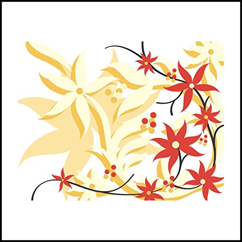INDIGOS UG Fliesenaufkleber Fliesentattoos für Bad & Küche - Fliesenspiegel - Küchenfliesen für einzelne Fliesen 18x18 cm - MF783 - Japan schöne Blumen von INDIGOS UG