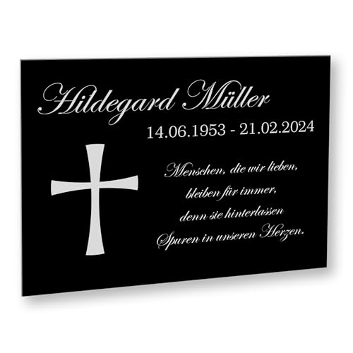 INDIGOS UG - Gedenktafel mit großen Symbolen - 40x30 cm - wetterfeste Grabplatte als Grabstecker - Text und Datum - Schilder selbst gestalten mit Wunschname, Trauerspruch und Datum bedruckt INDIGOS UG - Gedenktafel mit großen Symbolen - 40x30 cm - wetterfeste Grabplatte als Grabstecker - Text und Datum - Schilder selbst gestalten mit Wunschname, Trauerspruch und Datum bedruckt von INDIGOS UG