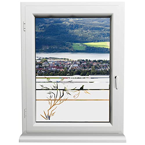 INDIGOS UG - Glasdekorfolie - Langschwänziger Witwenvogel - Sonnenschutz H50Line - Sichtschutzfolie - Fensterfolie - für die Küche, Bad ans Fenster, Sichtschutz von INDIGOS UG