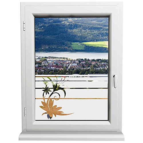 INDIGOS UG - Glasdekorfolie - Lilienblume - Sonnenschutz H50Line - Sichtschutzfolie - Fensterfolie - für die Küche, Bad ans Fenster, Sichtschutz von INDIGOS UG