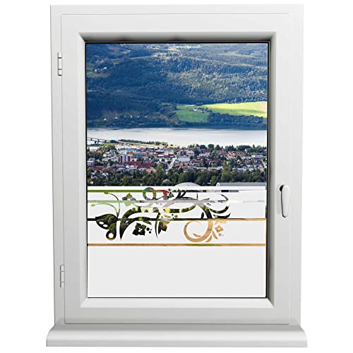 INDIGOS UG - Glasdekorfolie - Schmetterling - Sonnenschutz H50Line - Sichtschutzfolie - Fensterfolie - für die Küche, Bad ans Fenster, Sichtschutz von INDIGOS UG