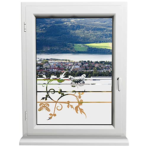 INDIGOS UG - Glasdekorfolie - Schmetterling - Sonnenschutz H50Line - Sichtschutzfolie - Fensterfolie - für die Küche, Bad ans Fenster, Sichtschutz von INDIGOS UG