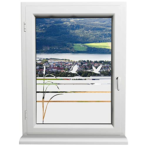 INDIGOS UG - Glasdekorfolie - Storch - Sonnenschutz H50Line - Sichtschutzfolie - Fensterfolie - für die Küche, Bad ans Fenster, Sichtschutz von INDIGOS UG