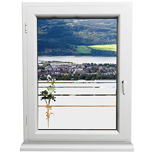 INDIGOS UG - Glasdekorfolie - schöner Schmetterling - Sonnenschutz H50Line - Sichtschutzfolie - Fensterfolie - für die Küche, Bad ans Fenster, Sichtschutz von INDIGOS UG