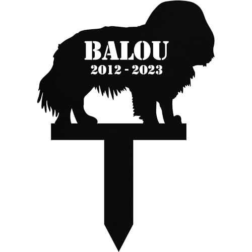 INDIGOS UG - Grabschmuck Hund - Cavalier King Charles Spaniel - 50 cm - wetterfester Gedenkpfahl als Grabstecker - Wunschname & Datum - Schilder selbst gestalten Wunschtext - Haustier INDIGOS UG - Grabschmuck Hund - Cavalier King Charles Spaniel - 50 cm - wetterfester Gedenkpfahl als Grabstecker - Wunschname & Datum - Schilder selbst gestalten Wunschtext - Haustier von INDIGOS UG