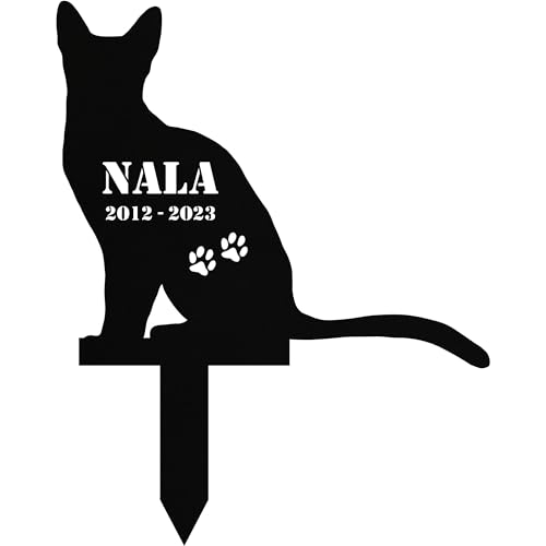 INDIGOS UG - Grabschmuck Katze - Abessinierkatze - 40 cm - wetterfester Gedenkpfahl als Grabstecker - Wunschname & Datum - Schilder selbst gestalten Wunschtext - Haustier, Trauer INDIGOS UG - Grabschmuck Katze - Abessinierkatze - 40 cm - wetterfester Gedenkpfahl als Grabstecker - Wunschname & Datum - Schilder selbst gestalten Wunschtext - Haustier, Trauer von INDIGOS UG