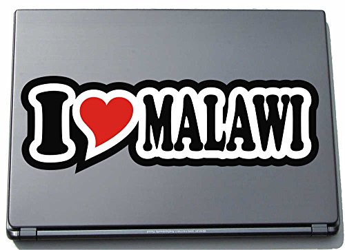 INDIGOS UG I Love Heart Aufkleber Decal Sticker Laptopskin 210 mm I Love Malawi von INDIGOS UG