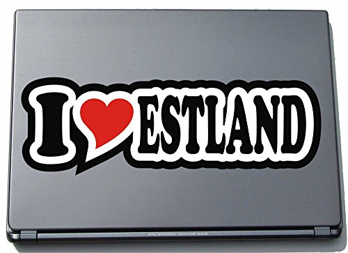 INDIGOS UG I Love Heart Aufkleber Decal Sticker Laptopskin 297 mm I Love ESTLAND von INDIGOS UG