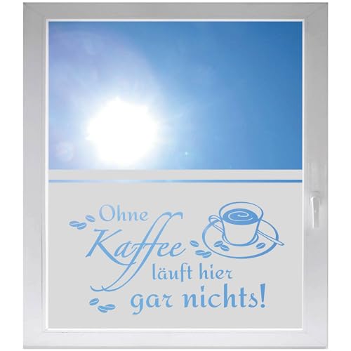 INDIGOS UG - Kaffee - ab 800x500 mm - Glasdekorfolie Silber fein satiniert - Blickdicht - Folie Duschkabine - Bad - Fensterfolie - selbstklebend - Dusche Sichtschutzfolie - individuelle Breite - matt von INDIGOS UG