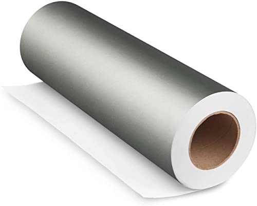 INDIGOS UG Klebefolie Auto außen glänzend - Plotterfolie - Folie Meterware - Klebefolie Möbel 50 cm Höhe Glanz für Küche Bad Auto Dekoration Farbe 90 - Silbergrau - glänzend - Folie Küche Schrank von INDIGOS UG