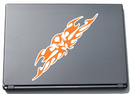 INDIGOS UG Laptop Aufkleber Flammenangriff 205mmx210mm - Laptopaufkleber selbstklebend - Notebook - Laptopfolie für Deckel von INDIGOS UG