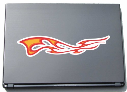 INDIGOS UG Laptop Aufkleber Liebe Feuer 297mmx60mm - Laptopaufkleber selbstklebend - Notebook - Laptopfolie für Deckel von INDIGOS UG