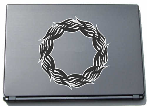 INDIGOS UG Laptop Aufkleber Tribal Feuer 204mmx210mm - Laptopaufkleber selbstklebend - Notebook - Laptopfolie für Deckel von INDIGOS UG