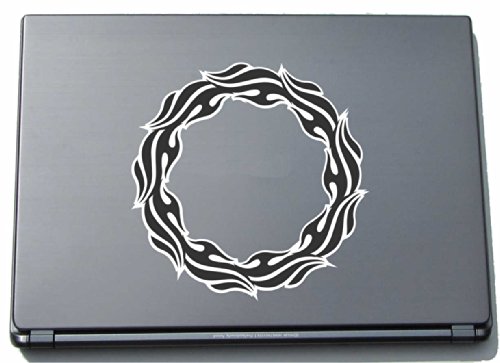 INDIGOS UG Laptop Aufkleber Zweig feuerkreis 208mmx210mm - Laptopaufkleber selbstklebend - Notebook - Laptopfolie für Deckel von INDIGOS UG