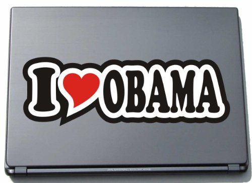 INDIGOS UG Laptop Aufkleber I Love Obama 210 mm - Notebook Aufkleberskin - Dekoration für Laptopdeckel - für Studenten, Büro, Schule, Uni INDIGOS UG Laptop Aufkleber I Love Obama 210 mm - Notebook Aufkleberskin - Dekoration für Laptopdeckel - für Studenten, Büro, Schule, Uni von INDIGOS UG