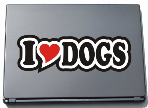 INDIGOS UG Laptop Aufkleber I Love Hunds 297 mm - Notebook Aufkleberskin - Dekoration für Laptopdeckel - für Studenten, Büro, Schule, Uni INDIGOS UG Laptop Aufkleber I Love Hunds 297 mm - Notebook Aufkleberskin - Dekoration für Laptopdeckel - für Studenten, Büro, Schule, Uni von INDIGOS UG