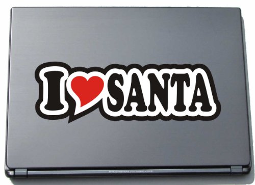 INDIGOS UG Laptop Aufkleber I Love Santa 297 mm - Notebook Aufkleberskin - Dekoration für Laptopdeckel - für Studenten, Büro, Schule, Uni INDIGOS UG Laptop Aufkleber I Love Santa 297 mm - Notebook Aufkleberskin - Dekoration für Laptopdeckel - für Studenten, Büro, Schule, Uni von INDIGOS UG