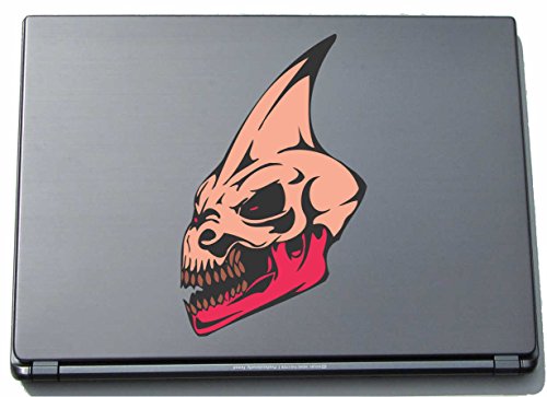 INDIGOS UG Laptopskin Aufkleber Decal Sticker Laptop 92mmx150mm gehörnten Schädel von INDIGOS UG