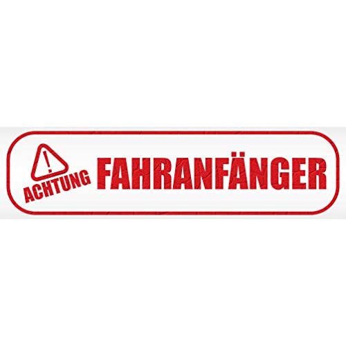 INDIGOS UG - Magnetfolie Achtung ! - Fahranfänger 30 x 8 cm reflektierend - für Auto LKW Truck Transporter Baustellenfahrzeug Firmenwagen - flexibel abnehmbar und wetterfest INDIGOS UG - Magnetfolie Achtung ! - Fahranfänger 30 x 8 cm reflektierend - für Auto LKW Truck Transporter Baustellenfahrzeug Firmenwagen - flexibel abnehmbar und wetterfest von INDIGOS UG