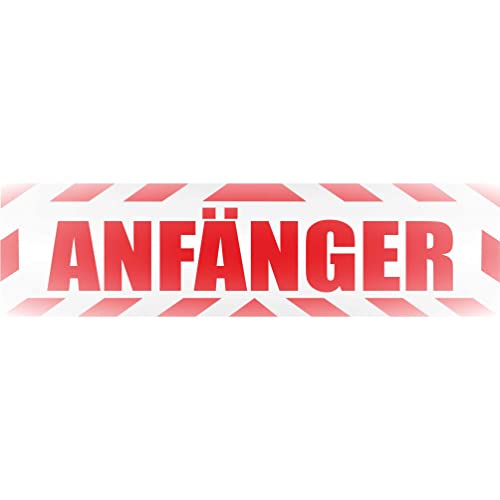 INDIGOS UG - Magnetschild Auto Anfänger mit Rahmen 45 x 12 cm reflektierend - Magnetfolie LKW Truck Transporter Baustellenfahrzeug Firmenwagen - flexibel abnehmbar, wetterfest von INDIGOS UG