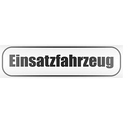 INDIGOS UG - Magnetschild Auto Einsatzfahrzeug 30 x 8 cm schwarz reflektierend - Magnetfolie LKW Truck Transporter Baustellenfahrzeug Firmenwagen - flexibel abnehmbar, wetterfest von INDIGOS UG